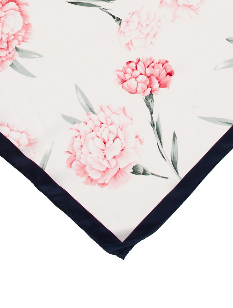 Hanae Mori Cashmere Floral Print Scarf