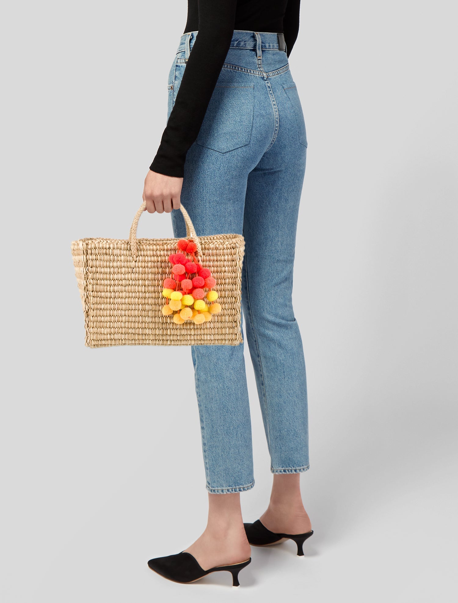Nannacay x Net-a-Porter Raffia Top Handle Bag