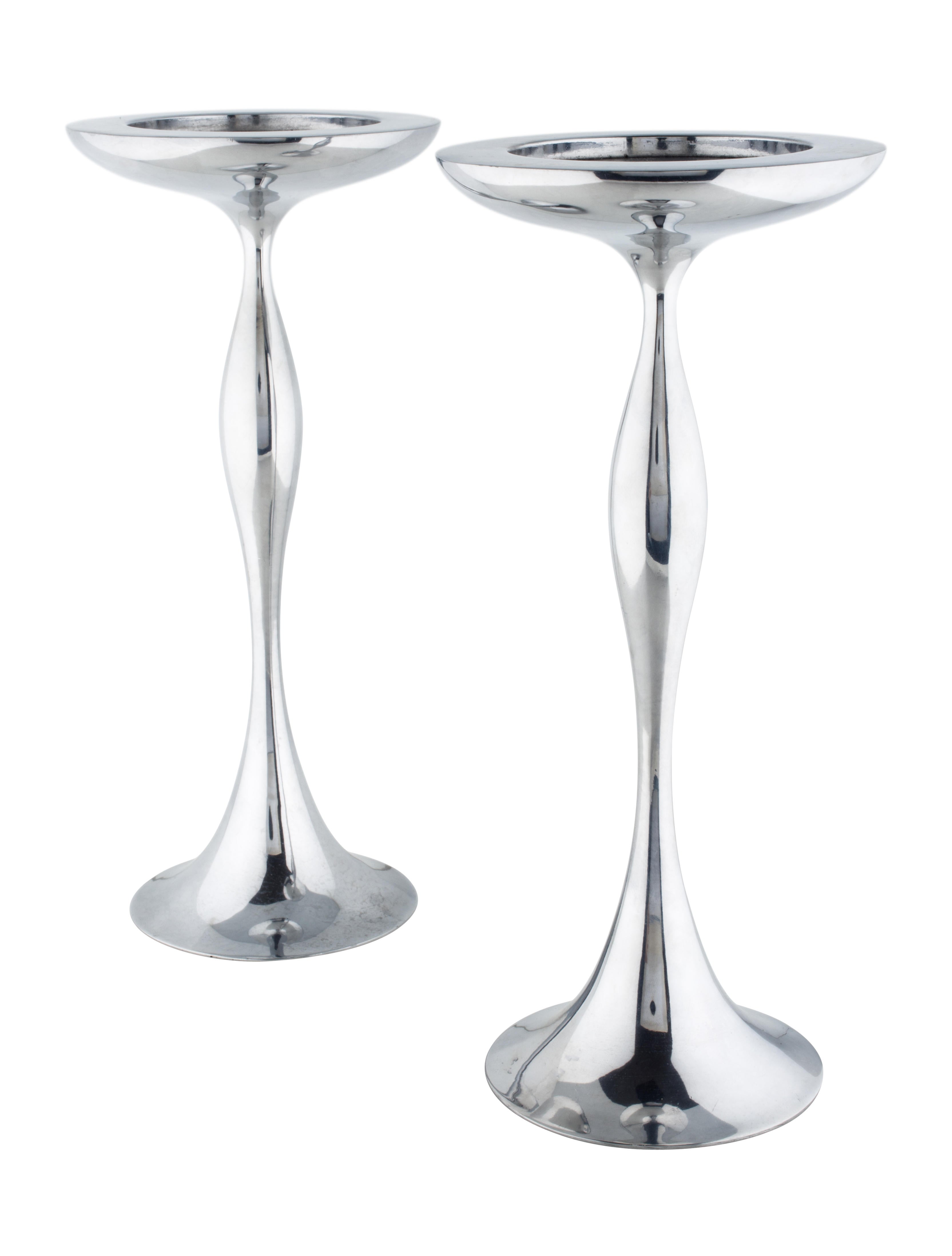 Nambé Candle Holders Silver WNAMB20001 The RealReal