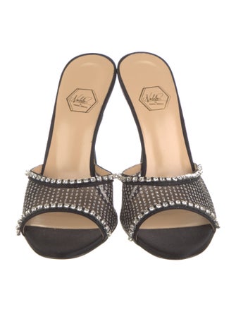 Nalebe Mesh Crystal Embellishments Slides