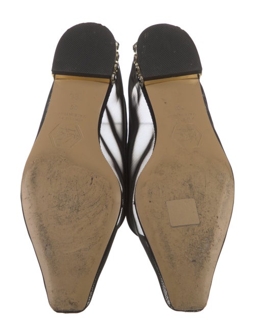 Nalebe Mesh Leather Trim Embellishment Ballet Flats