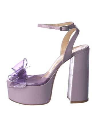 Nalebe Patent Leather Crystal Embellishments Sandals