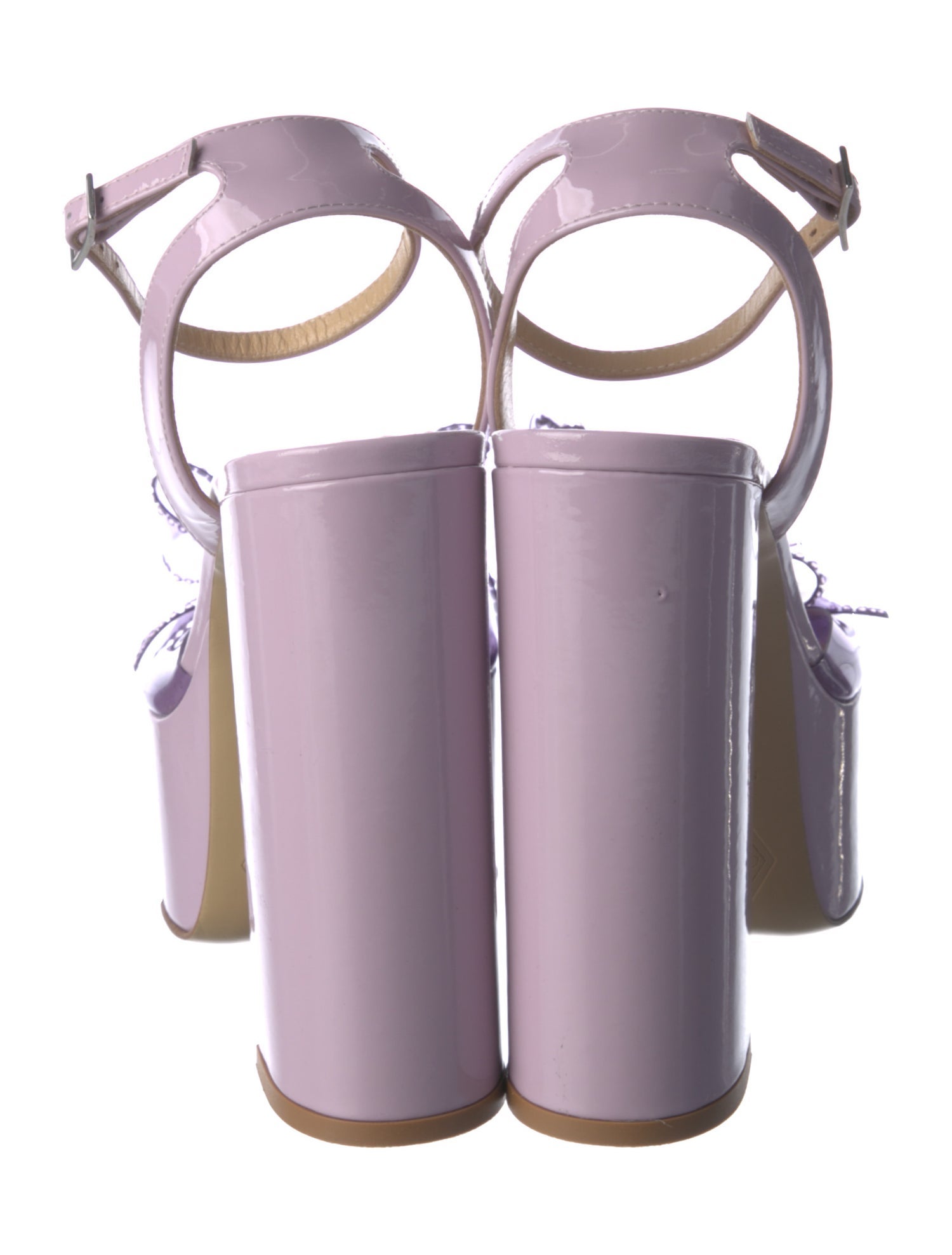 Nalebe Patent Leather Crystal Embellishments Sandals