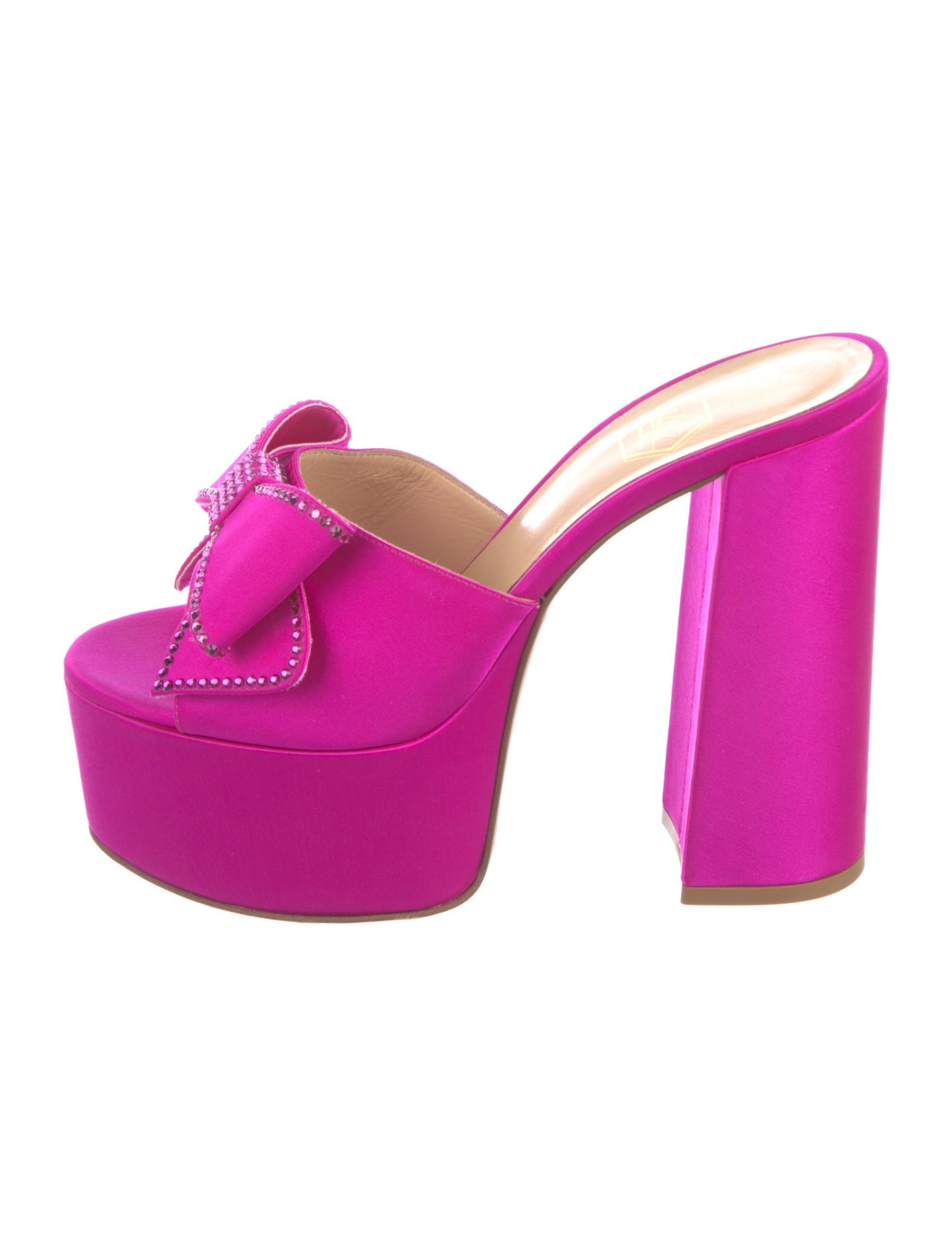 Nalebe Satin Bow Accents Mules
