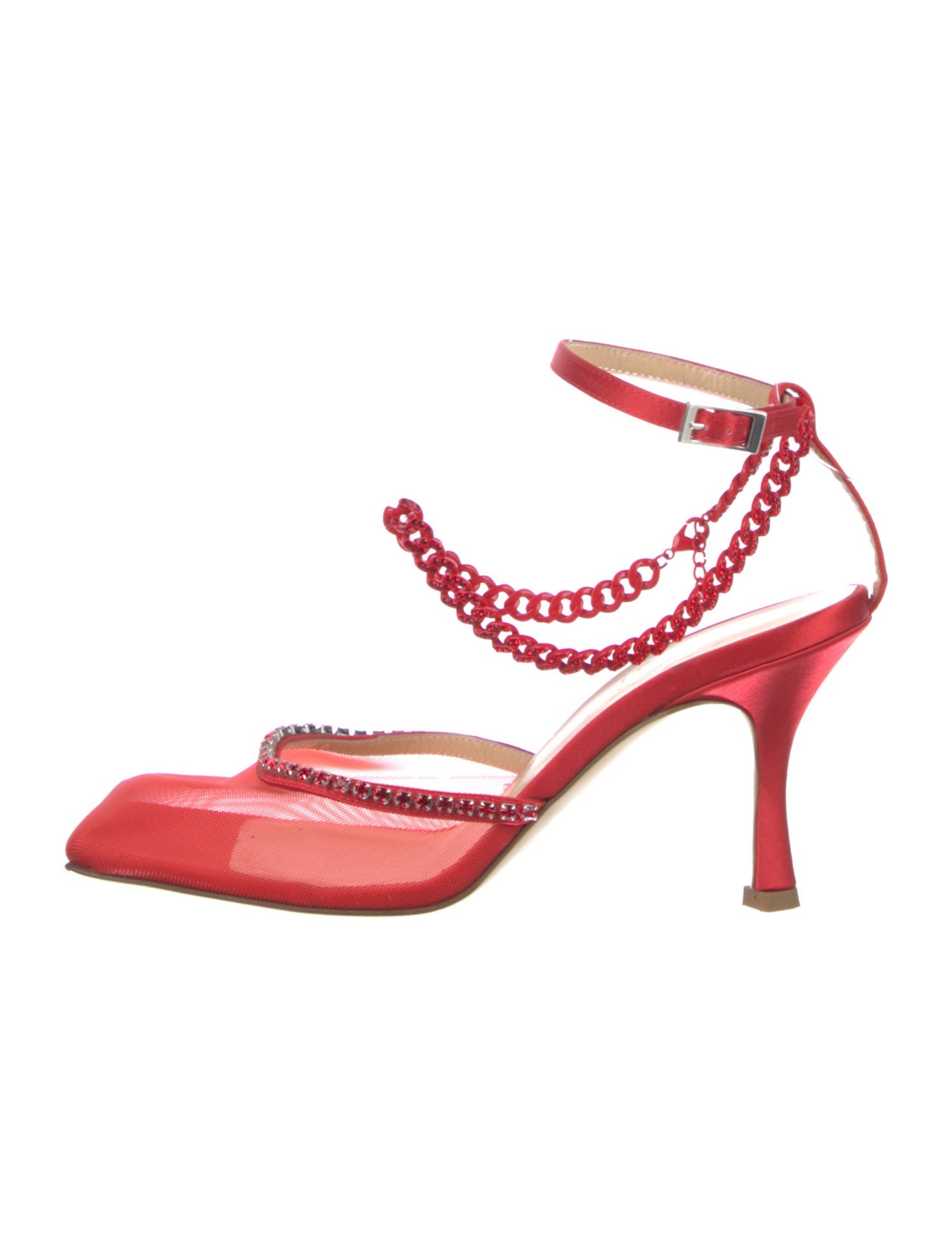 Nalebe Mesh Chain-Link Accents D'Orsay Pumps