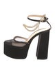 Nalebe Leather Chain-Link Accents T-Strap Pumps