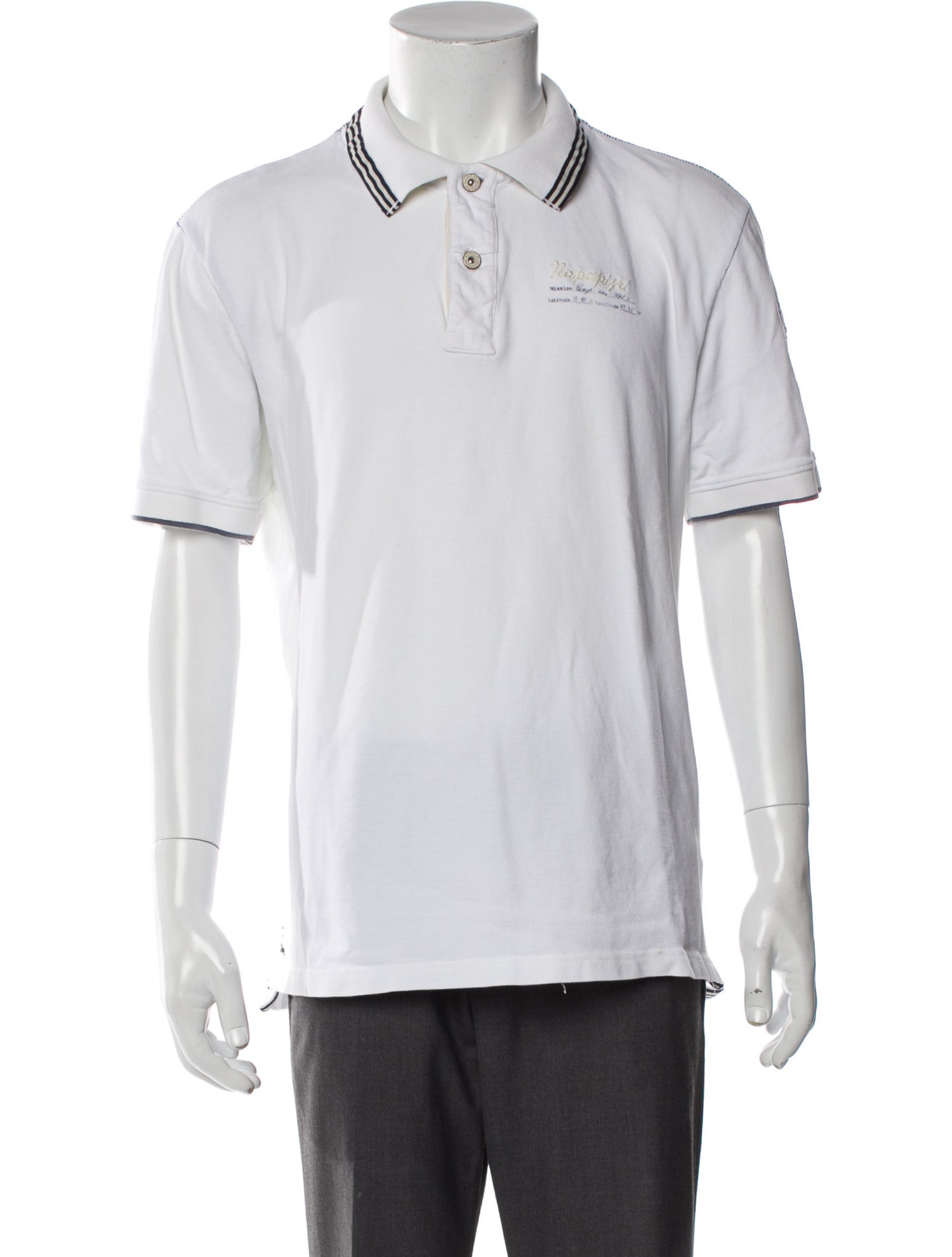 Napapijri Striped Collar Polo Shirt