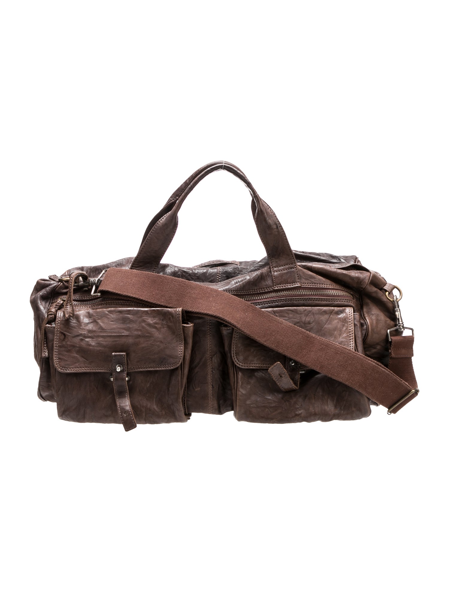 Napapijri Leather Weekender Bag