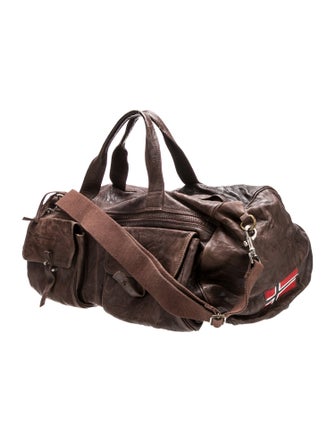 Napapijri Leather Weekender Bag