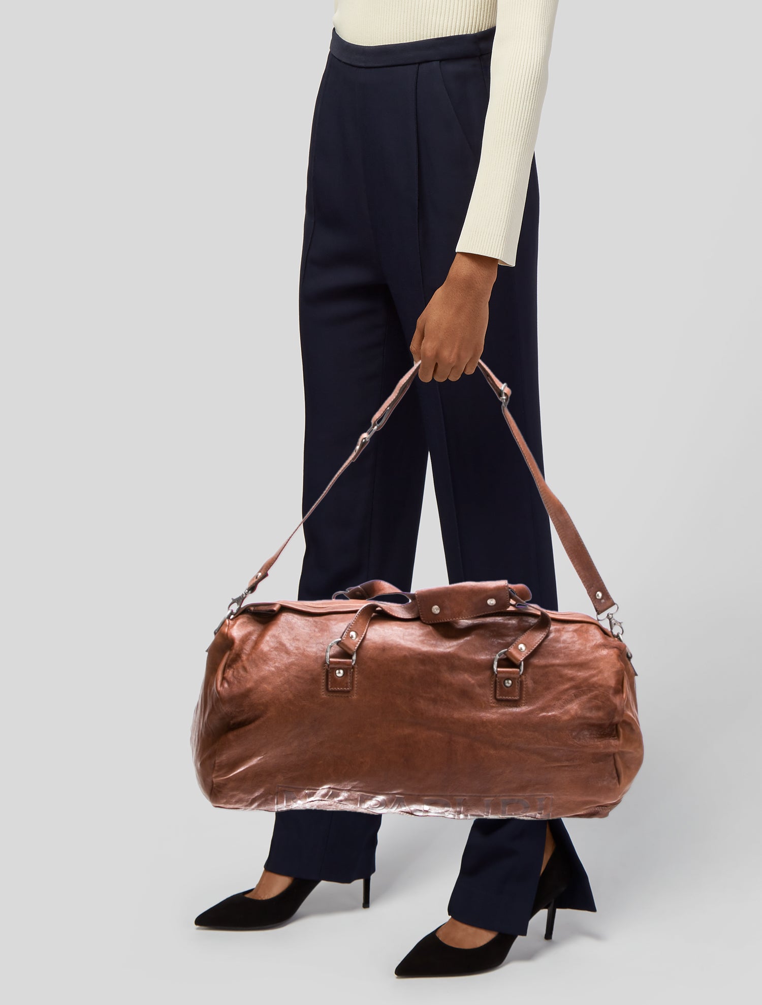 Napapijri Leather Weekender Bag