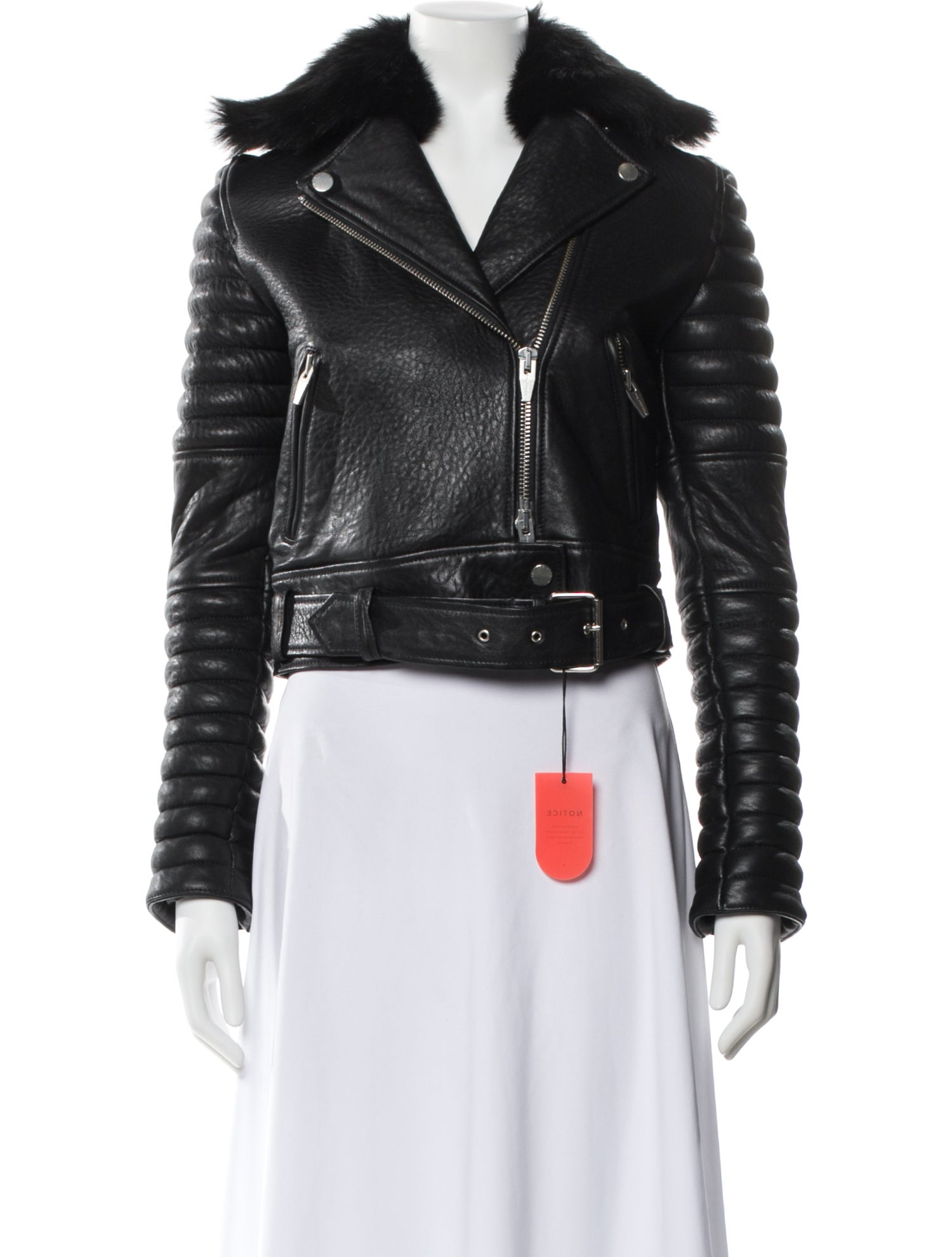 New Arrivals Lamb Leather Fur Jacket w/ Tags