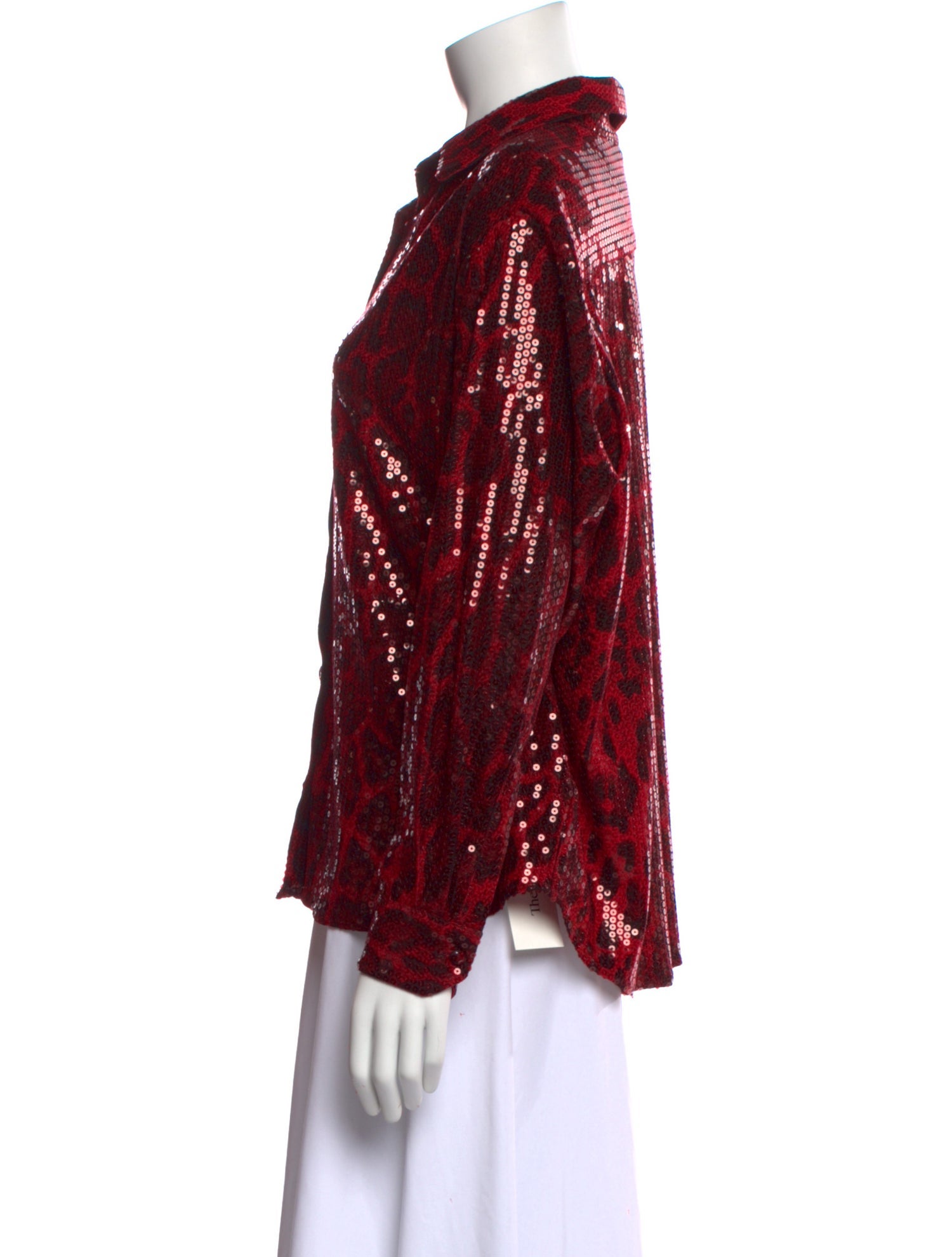 New Arrivals Patterned Long Sleeve Button-Up Top