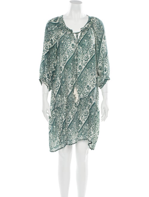 Natalie Martin Silk Mini Dress Green