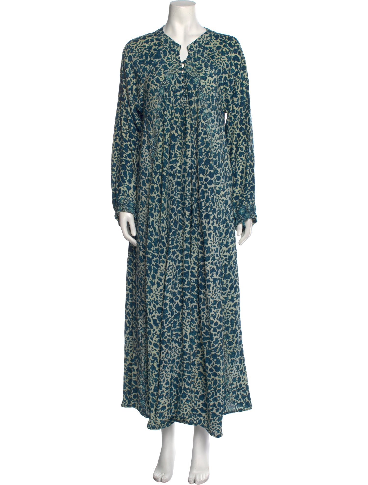 Natalie Martin Silk Long Dress Blue Dresses, Clothing WNATM33860