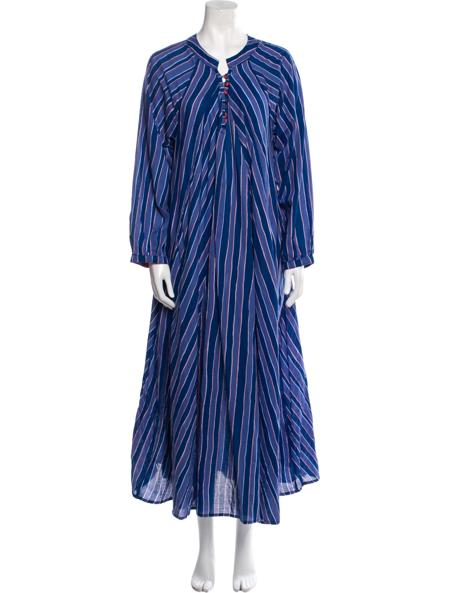 Natalie Martin Striped Long Dress w/ Tags Blue Dresses, Clothing