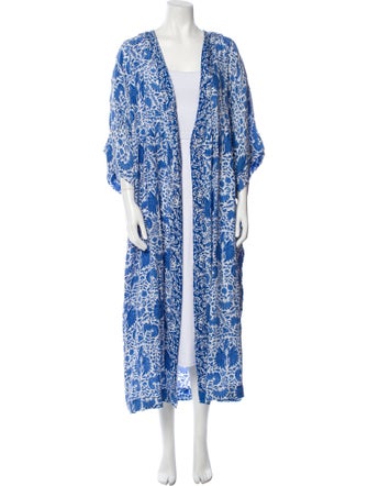 Natalie Martin Silk Floral Print Robe