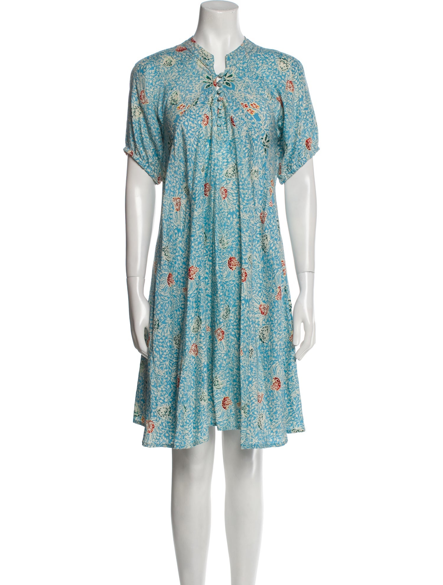 Natalie Martin Silk Floral Print Nightgown