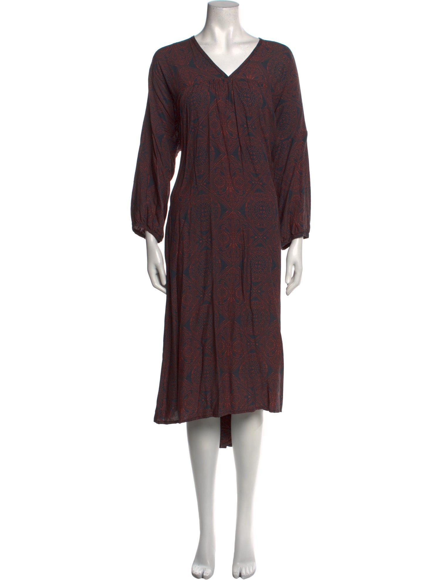 Natalie Martin Paisley Print Midi Length Dress