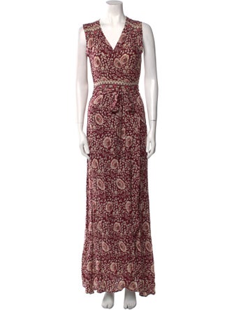 Natalie Martin Floral Print Long Dress