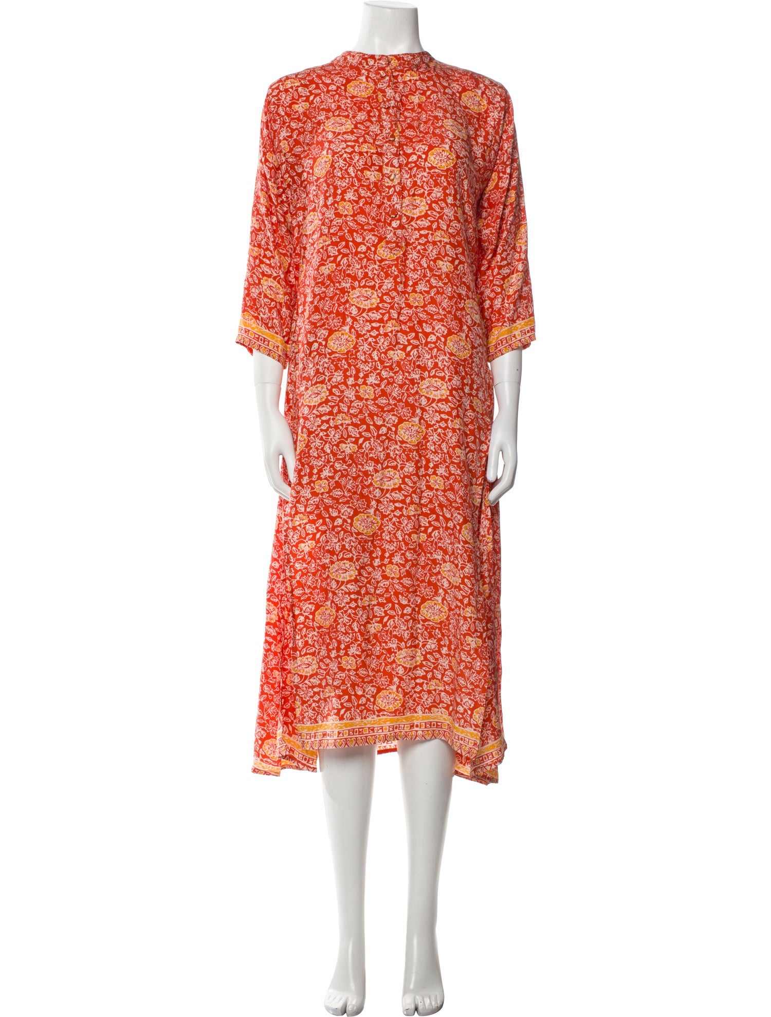 Natalie Martin Silk Midi Length Dress