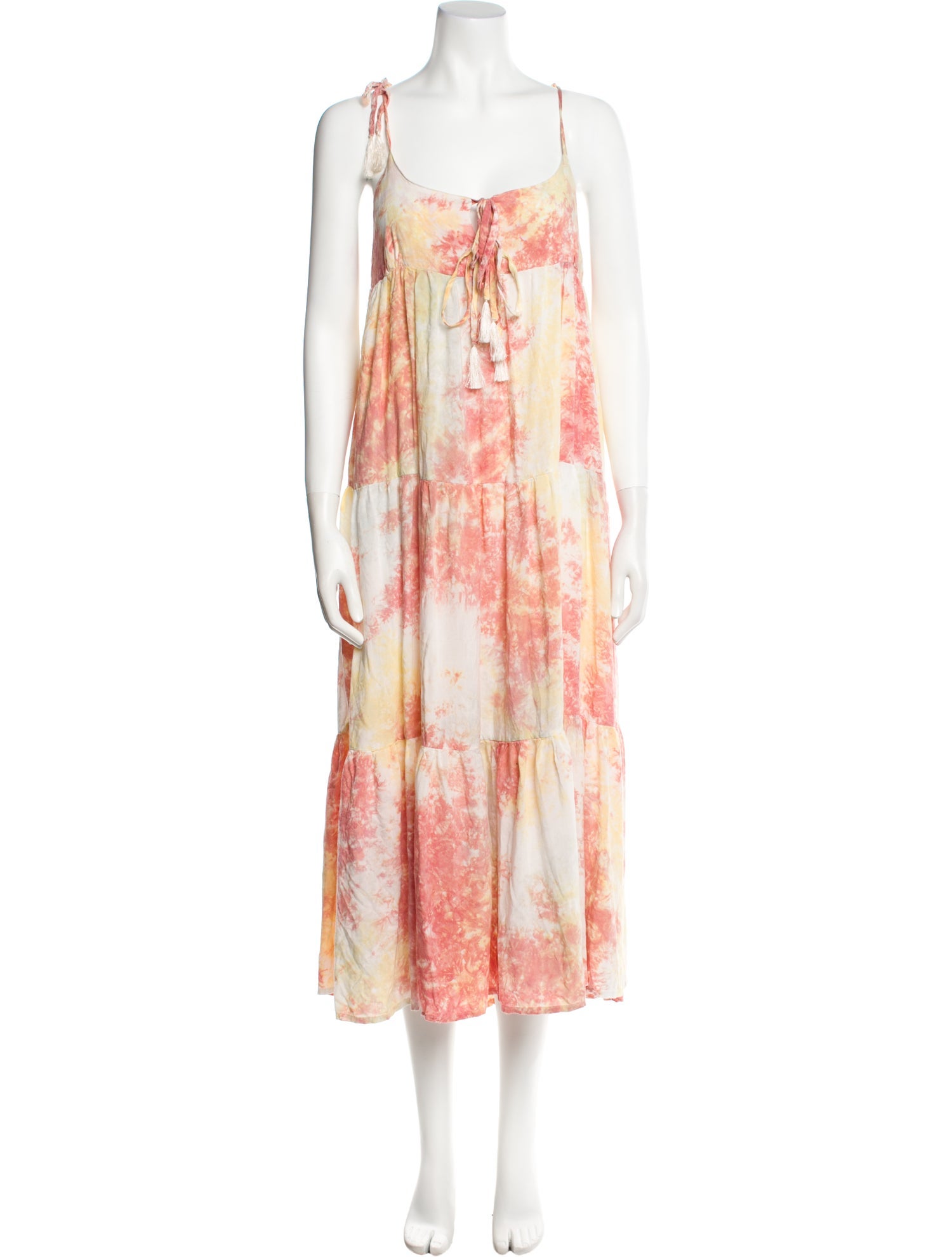 Natalie Martin Tie-Dye Print Midi Length Dress