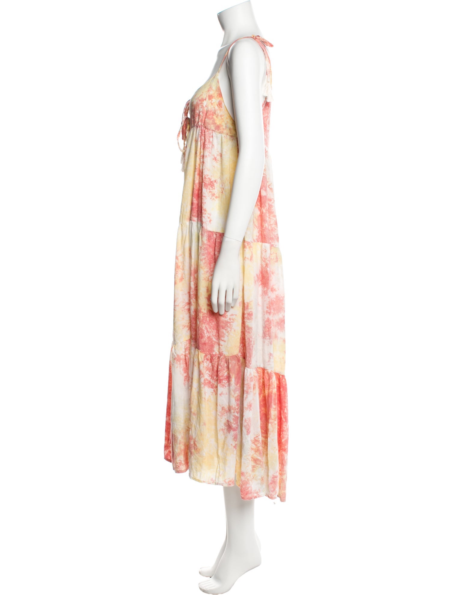 Natalie Martin Tie-Dye Print Midi Length Dress