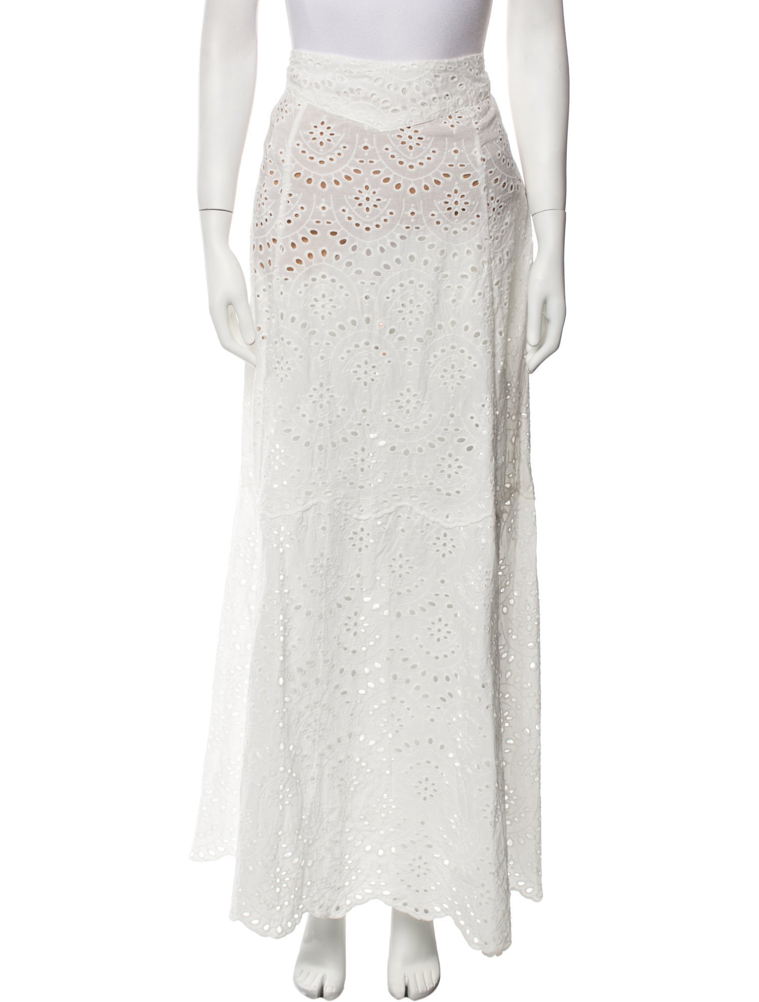 Natalie Martin Embroidered Accent Long Skirt