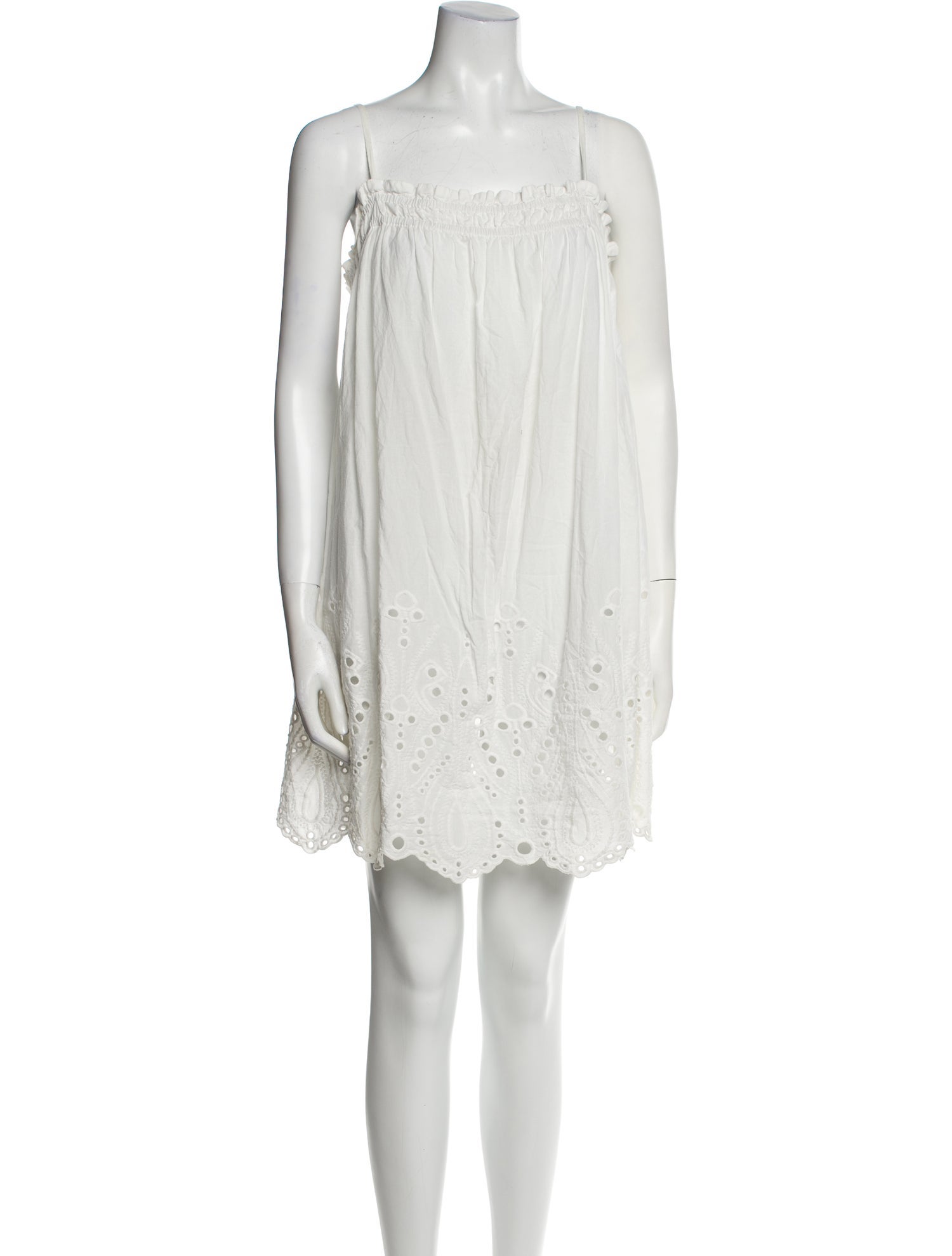 Natalie Martin Square Neckline Mini Dress