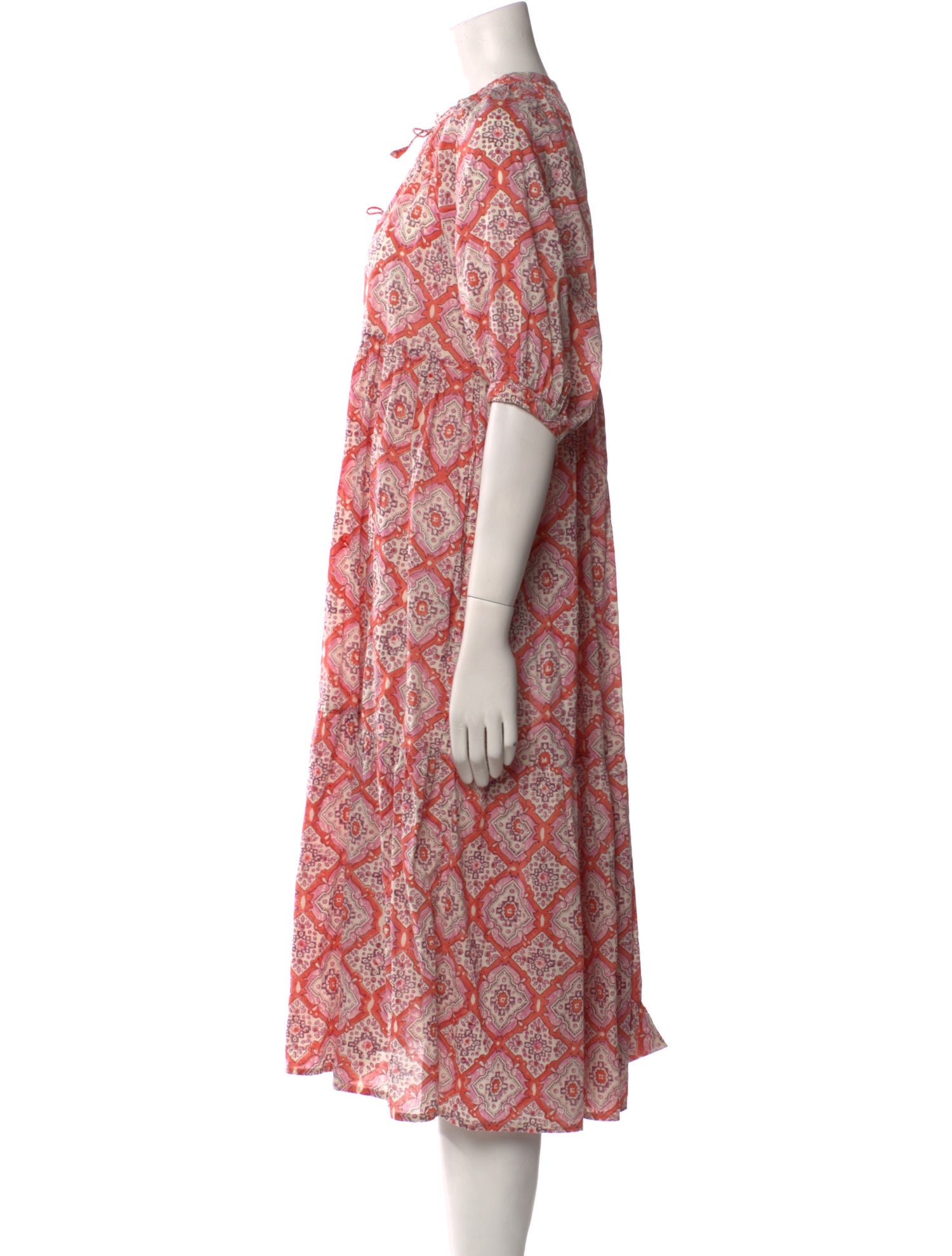 Natalie Martin Paisley Print Midi Length Dress