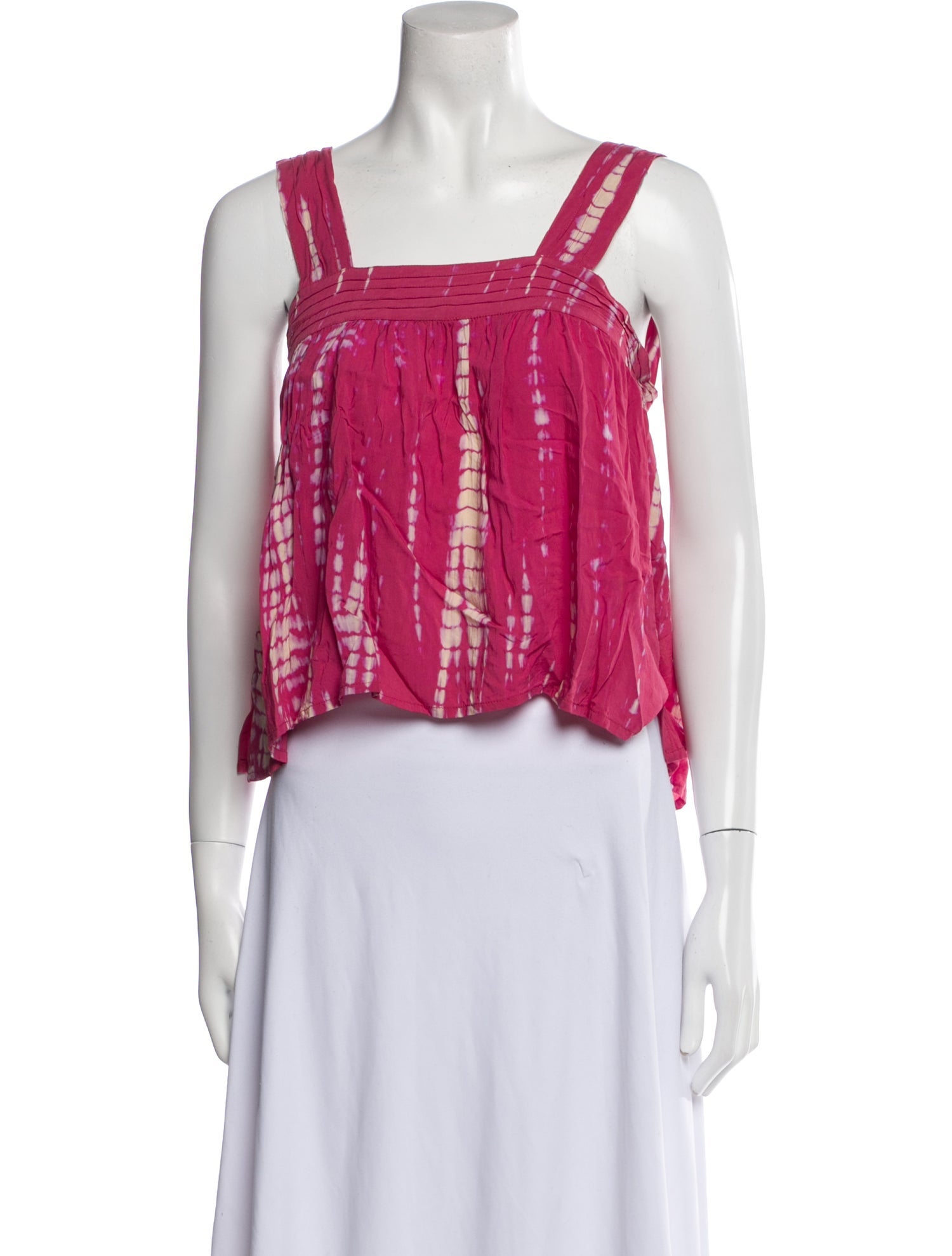 Natalie Martin Square Neckline Sleeveless Crop Top