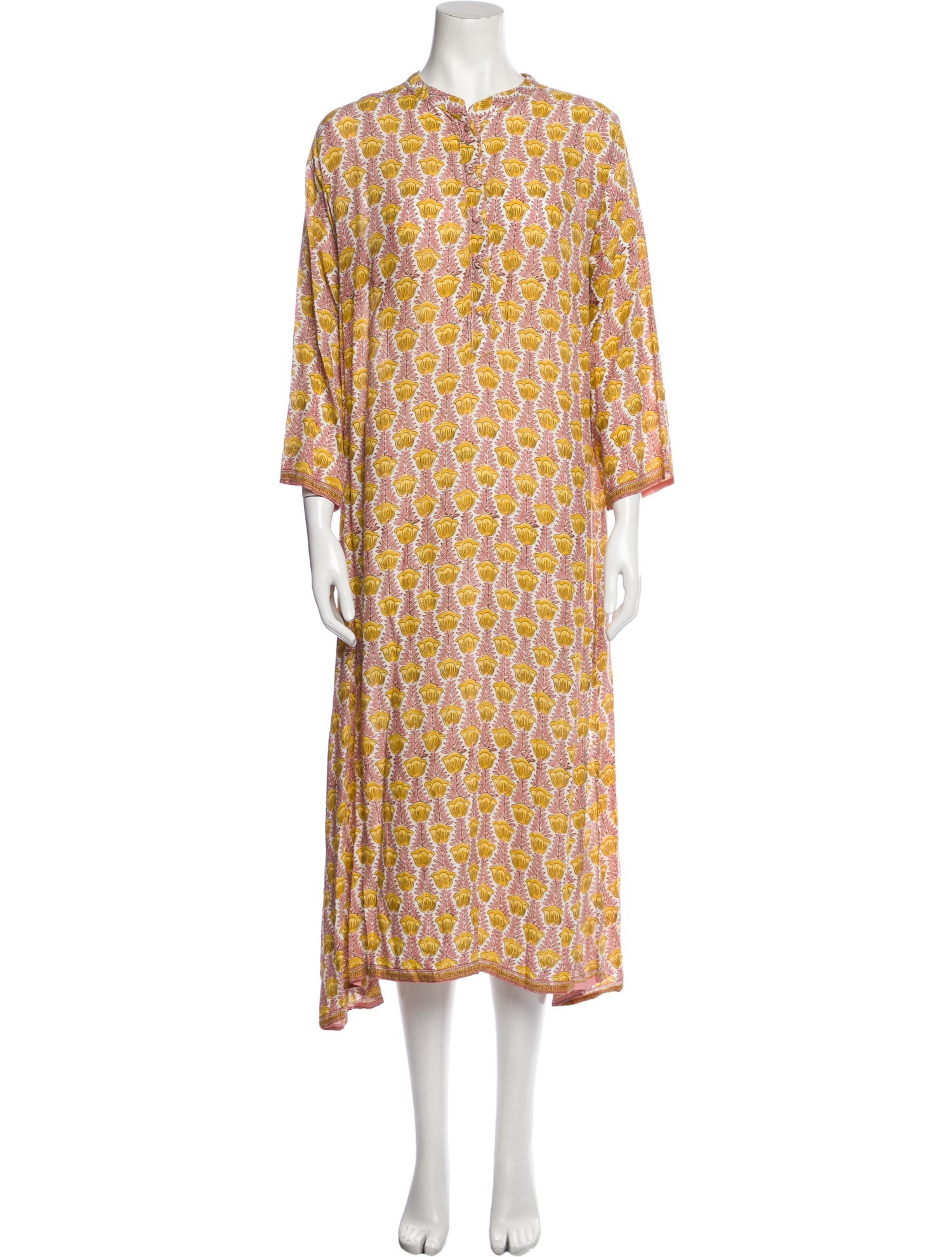 Natalie Martin Floral Print Midi Length Dress