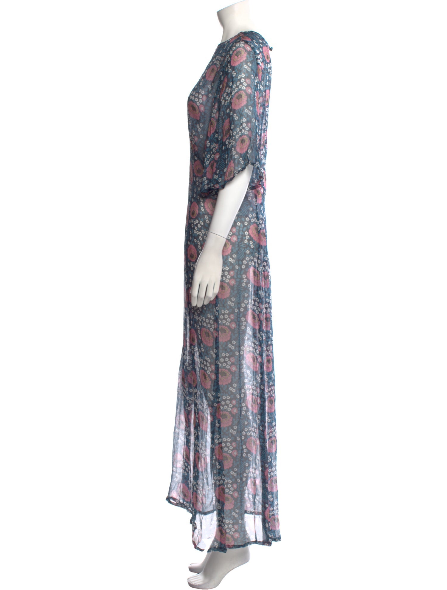 Natalie Martin Floral Print Long Dress