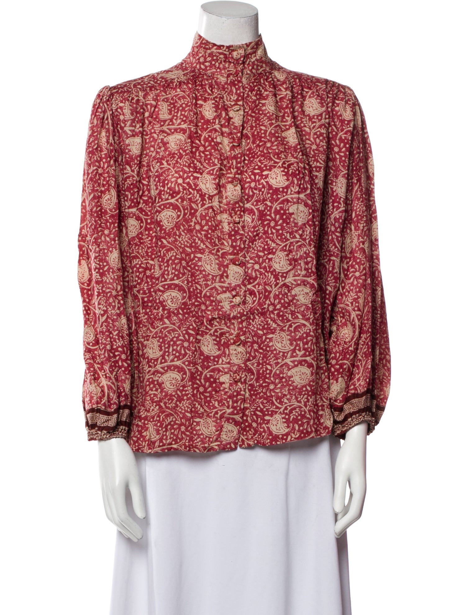 Natalie Martin Silk Printed Blouse w/ Tags