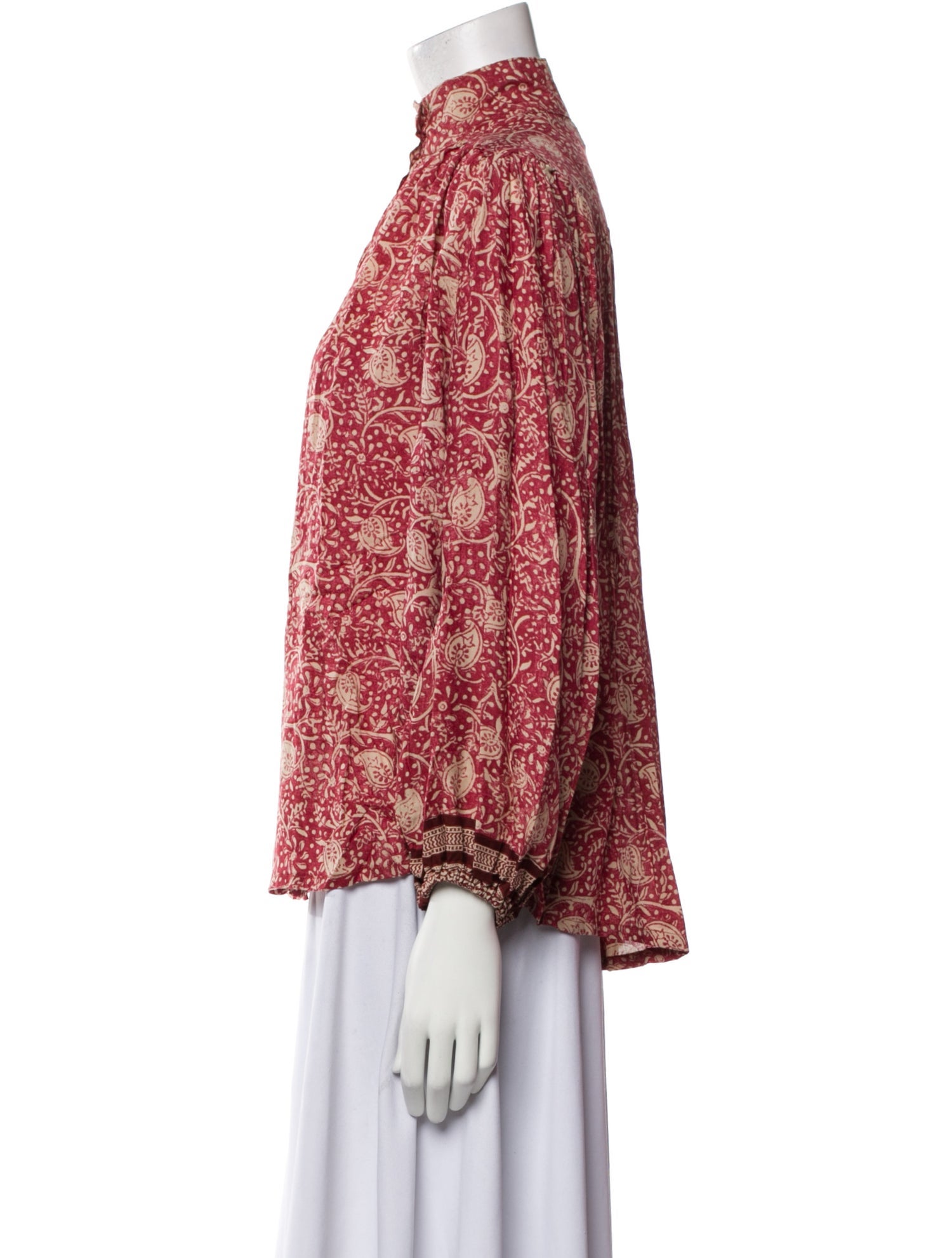 Natalie Martin Silk Printed Blouse w/ Tags