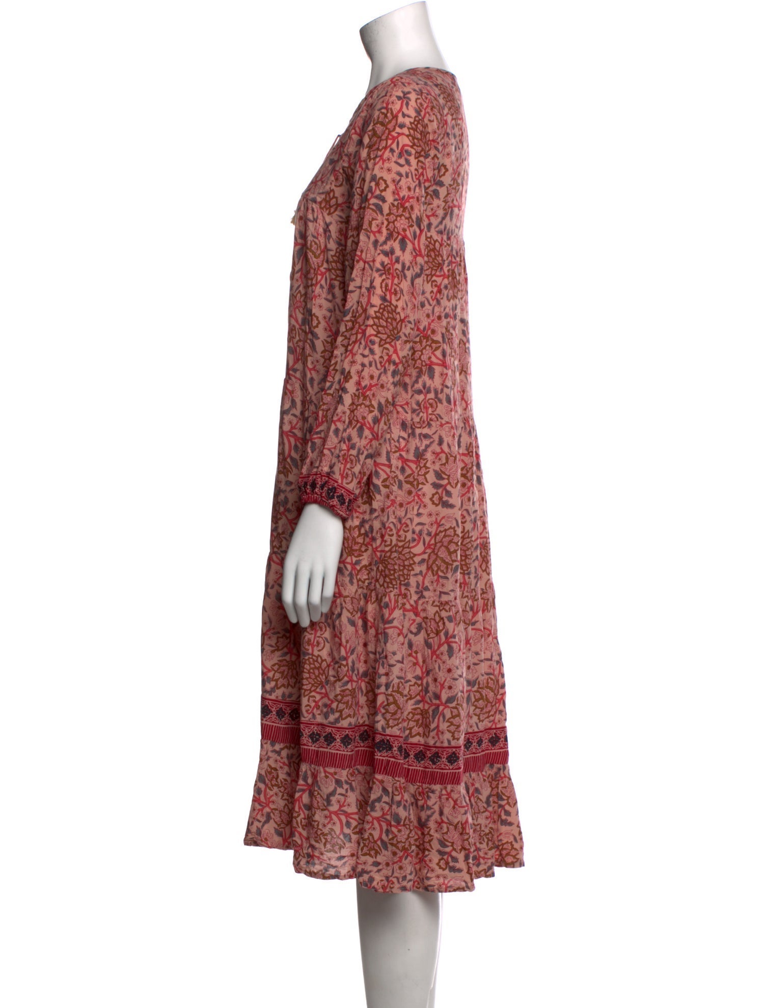 Natalie Martin Floral Print Midi Length Dress