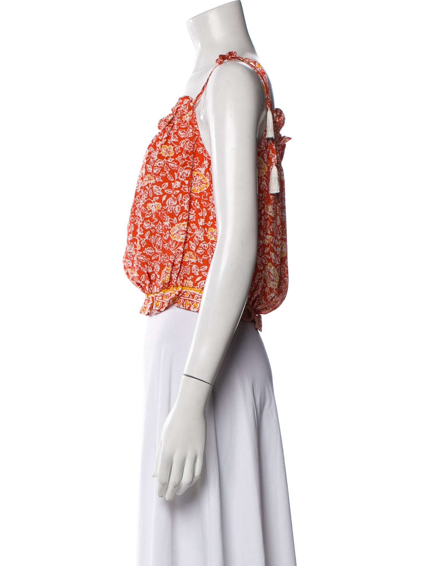 Natalie Martin Silk Printed Crop Top