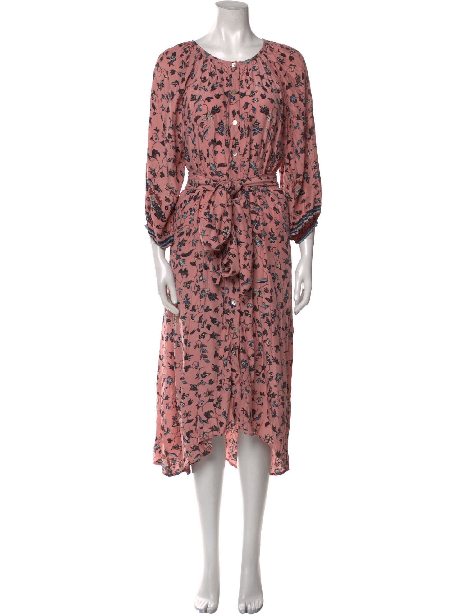 Natalie Martin Silk Midi Length Dress