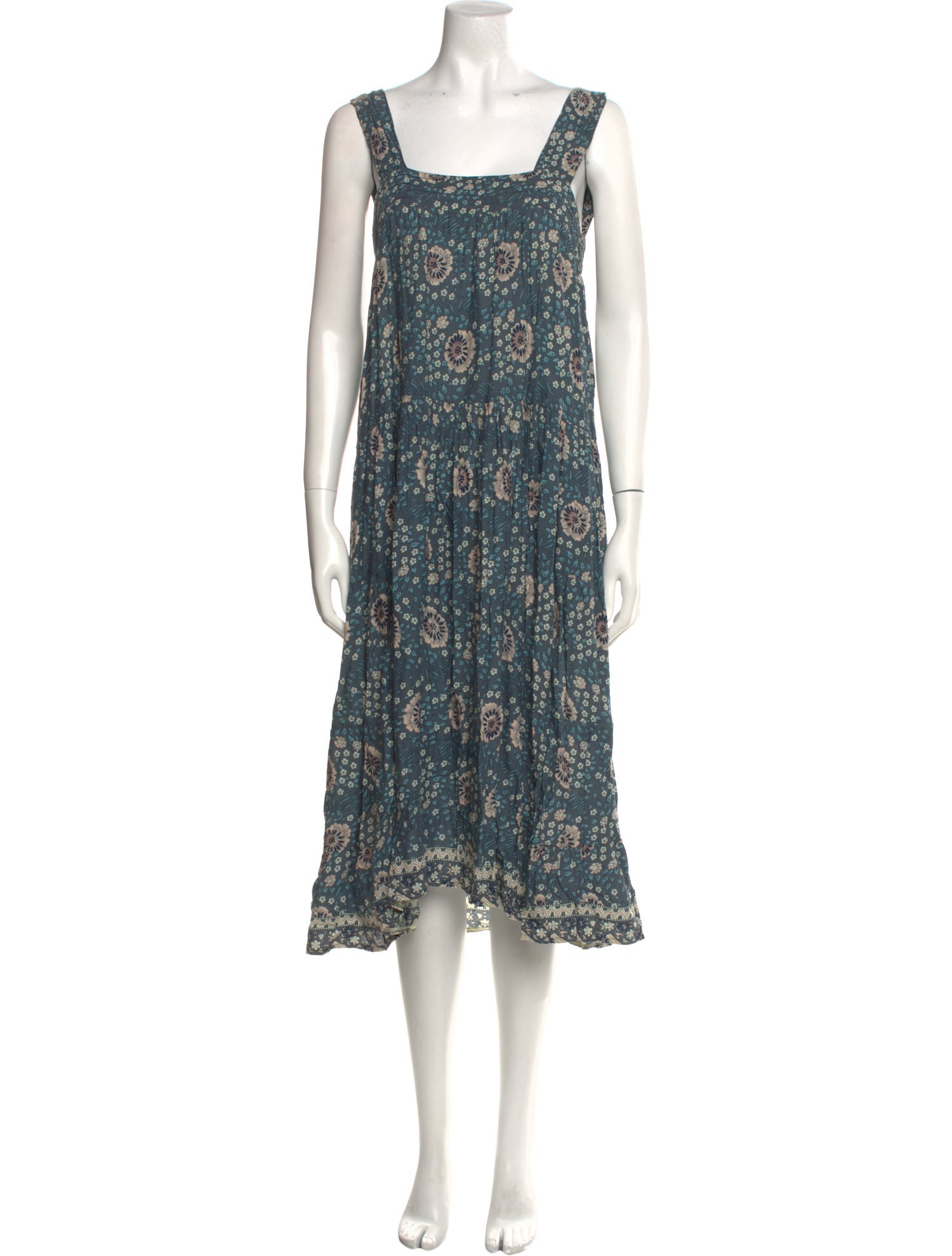 Natalie Martin Floral Print Midi Length Dress