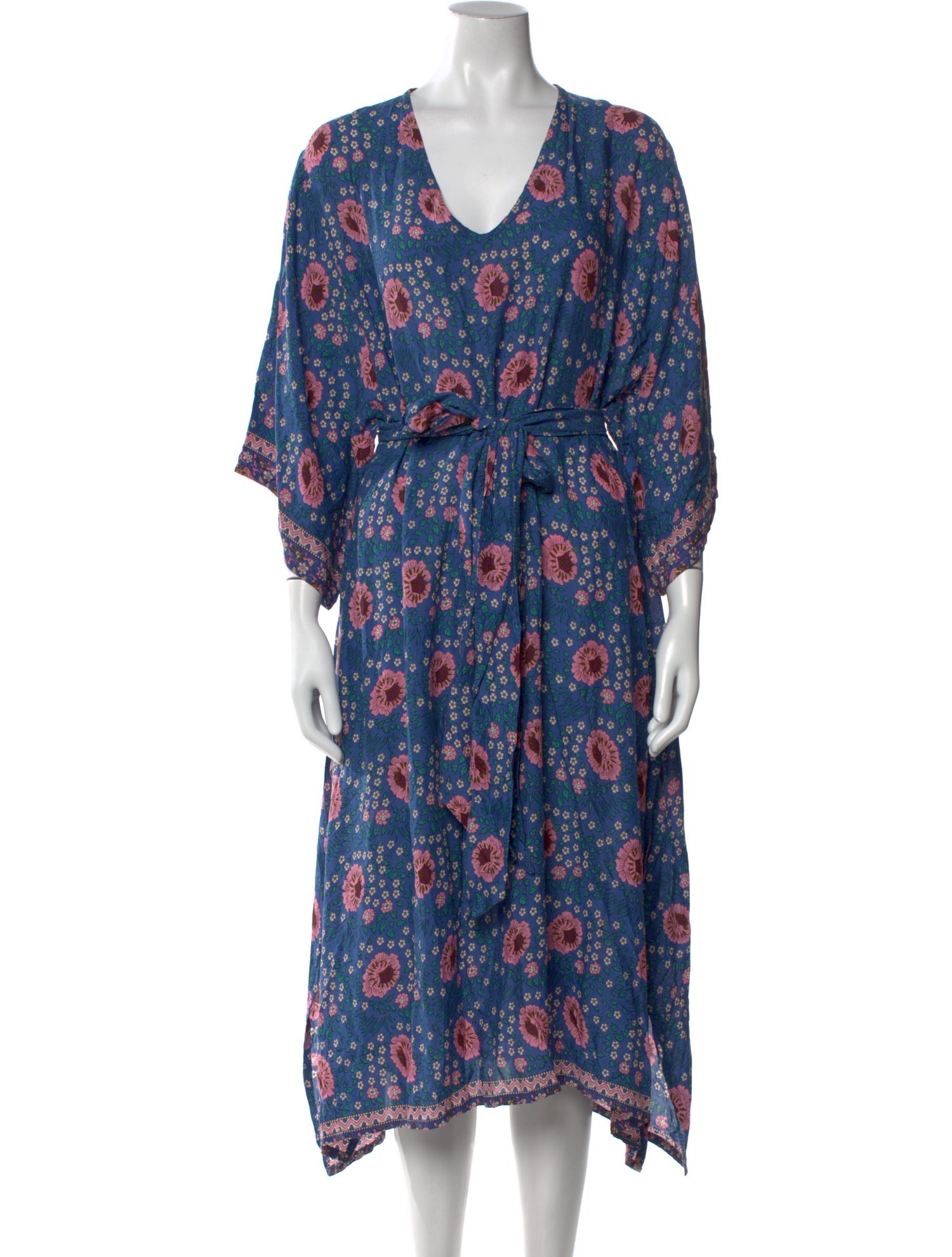 Natalie Martin Floral Print Midi Length Dress
