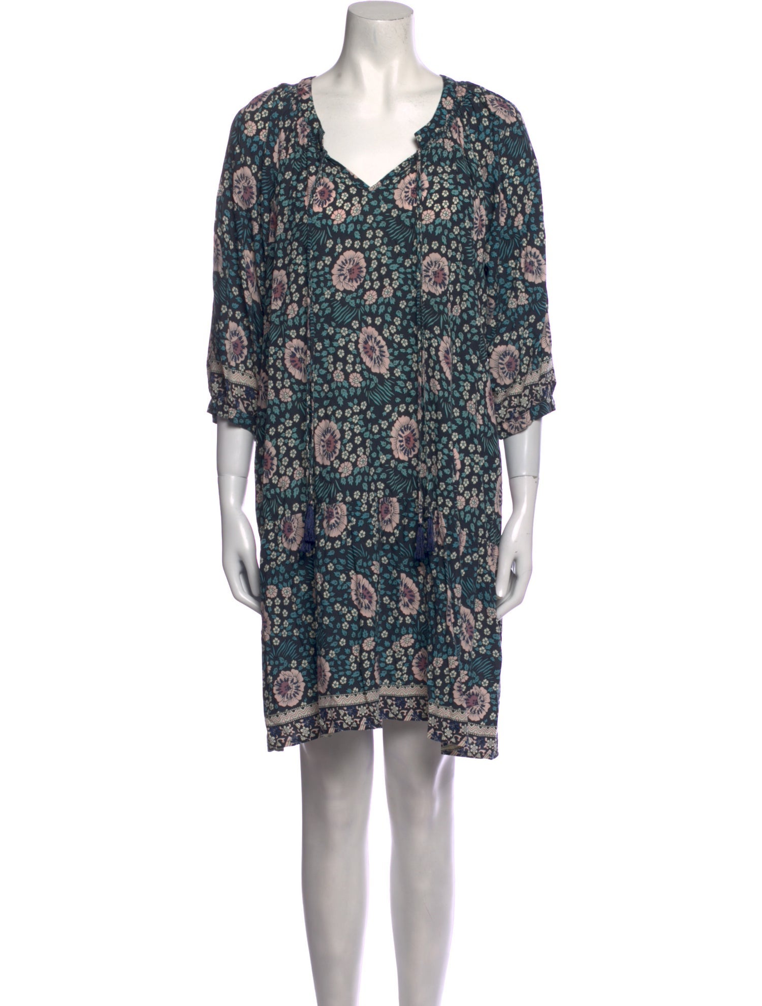 Natalie Martin Floral Print Knee-Length Dress