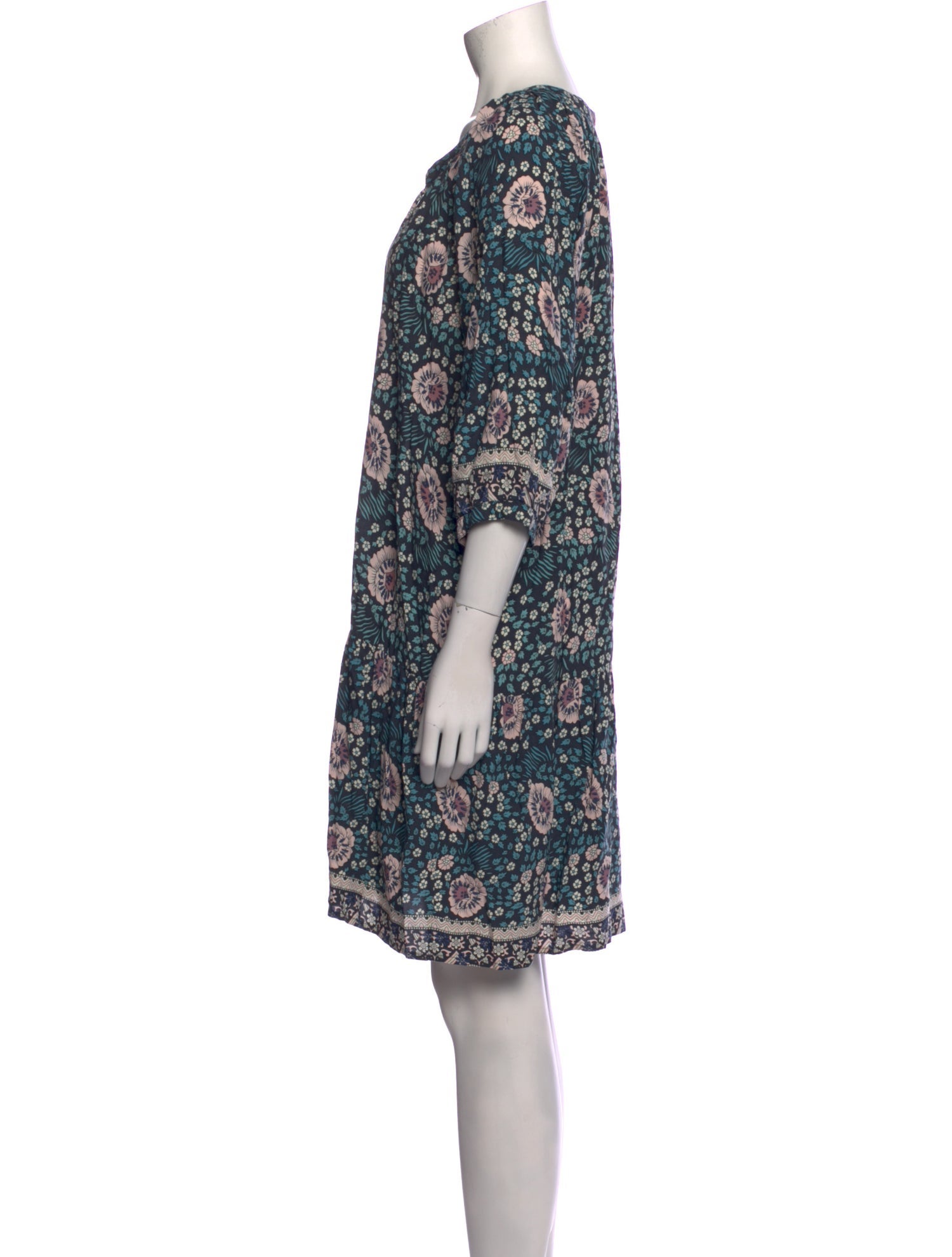 Natalie Martin Floral Print Knee-Length Dress