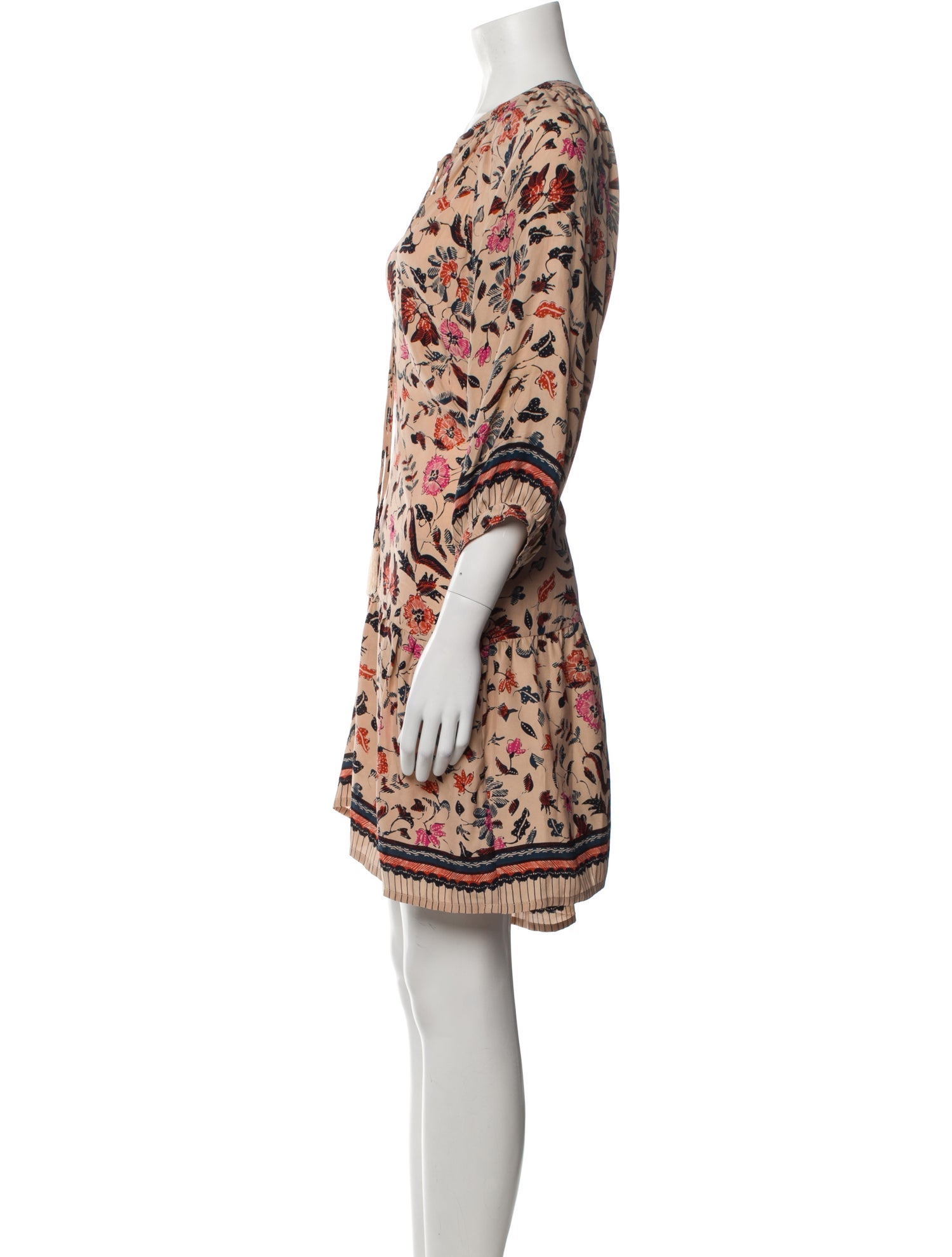 Natalie Martin Silk Knee-Length Dress