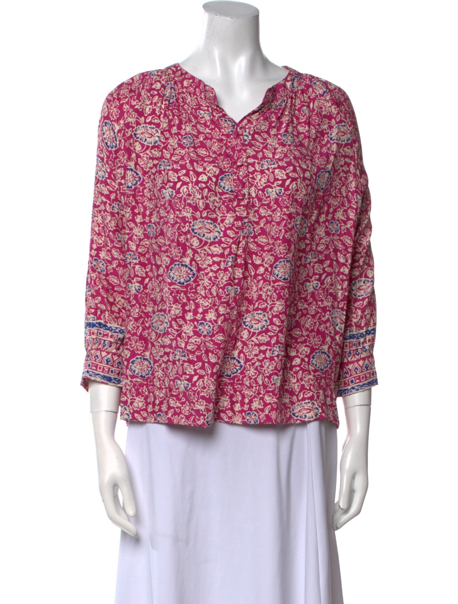 Natalie Martin Silk Floral Print Blouse