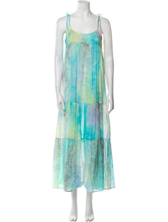 Natalie Martin Tie-Dye Print Long Dress