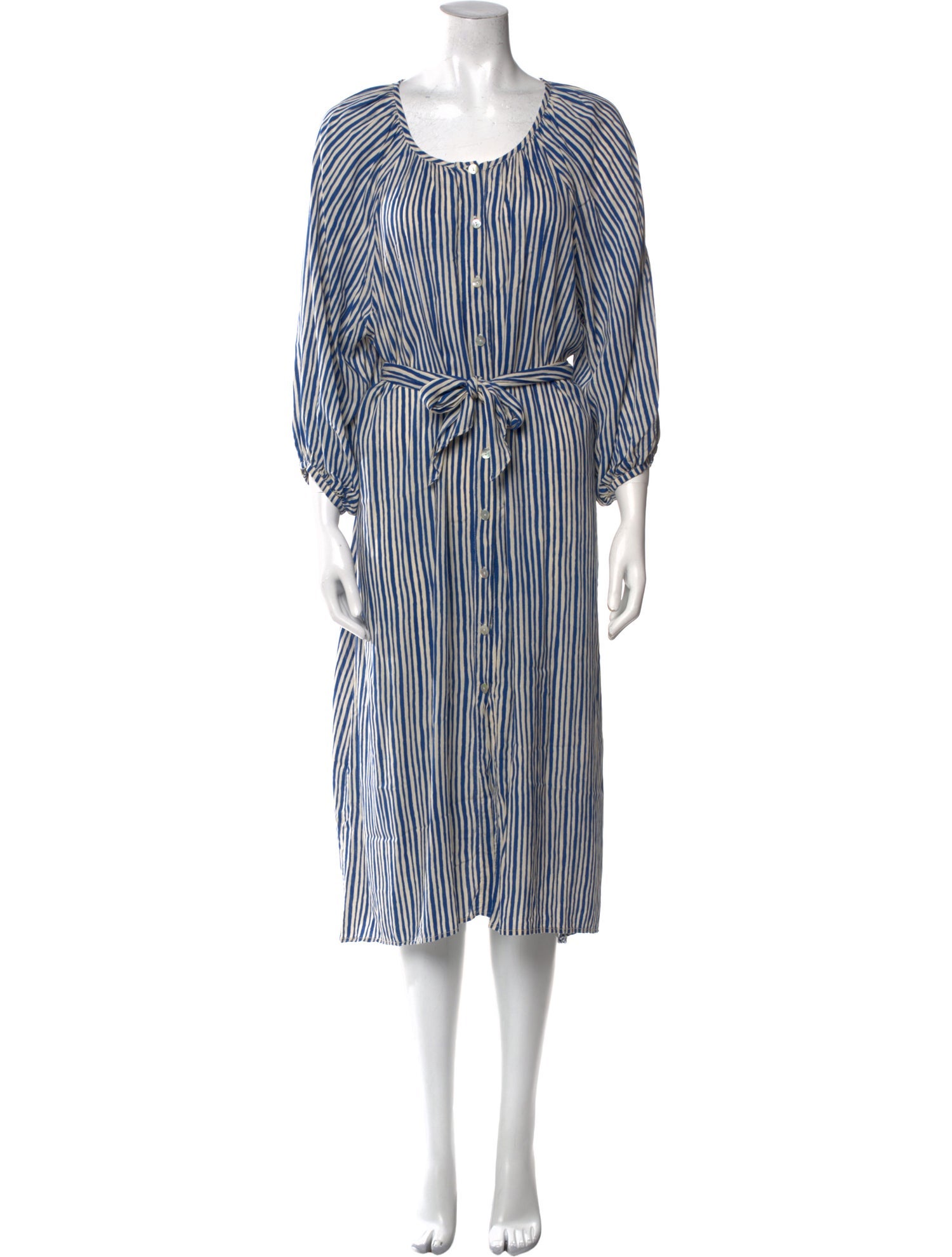 Natalie Martin Striped Midi Length Dress