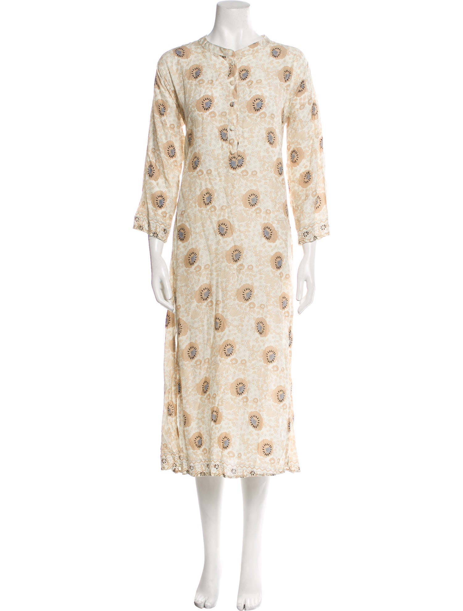 Natalie Martin Floral Print Midi Length Dress