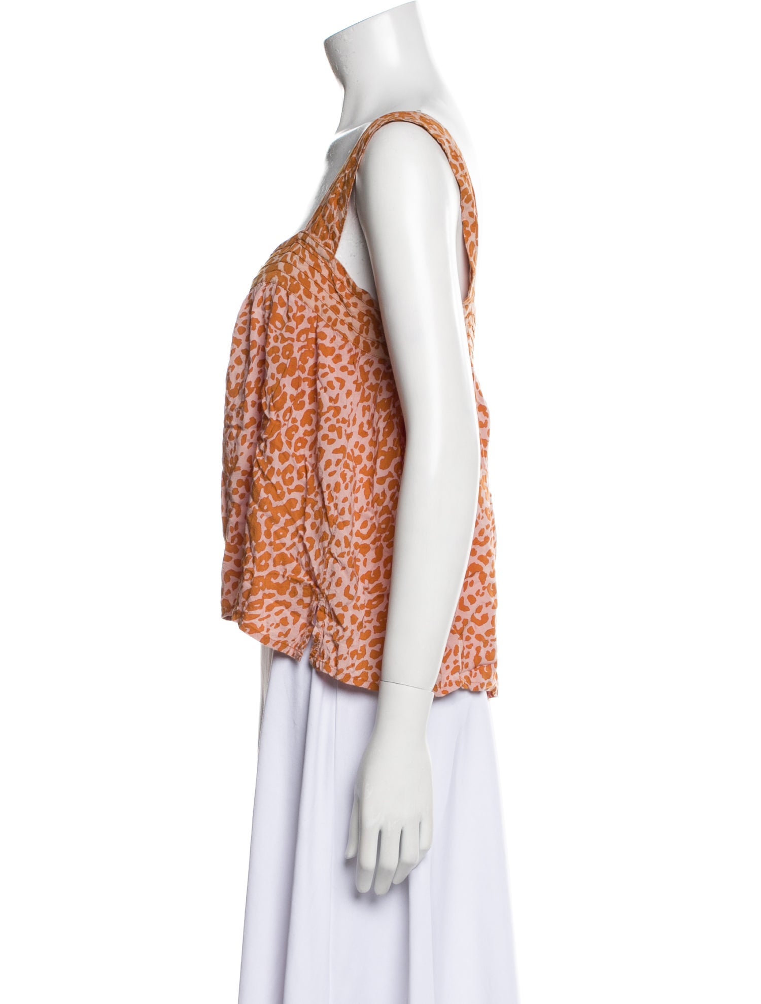 Natalie Martin Floral Print Square Neckline Crop Top