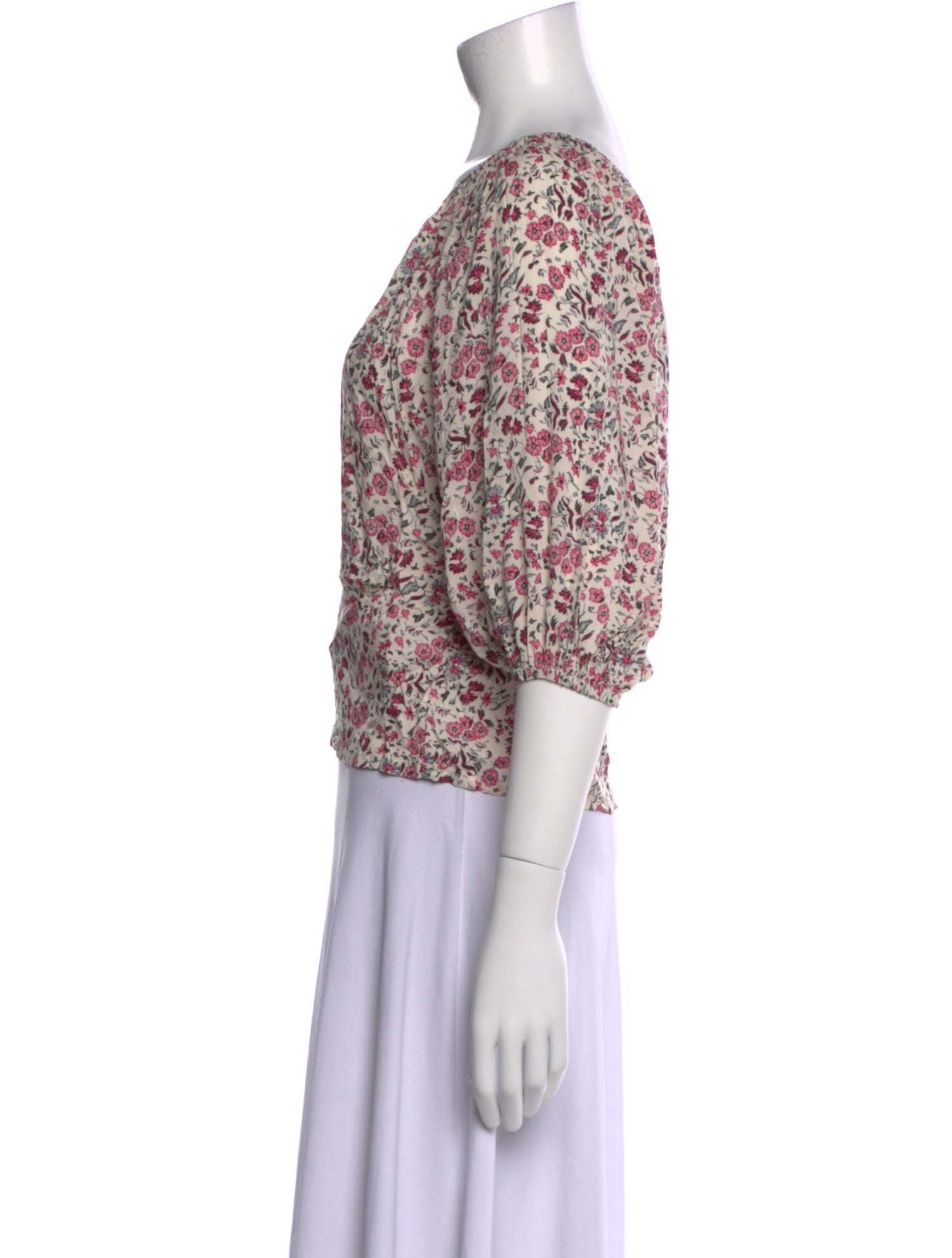 Natalie Martin Floral Print Scoop Neck Top w/ Tags
