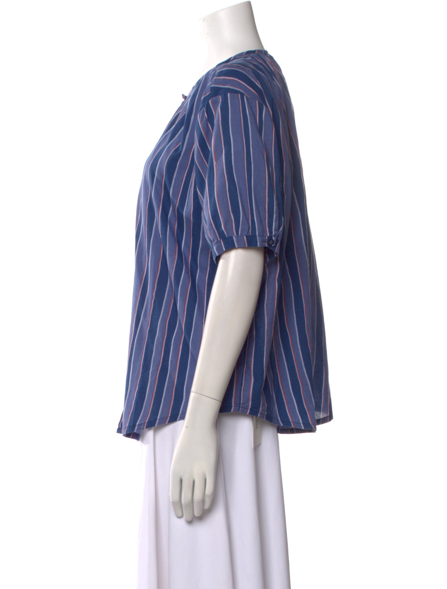 Natalie Martin Striped Crew Neck Blouse