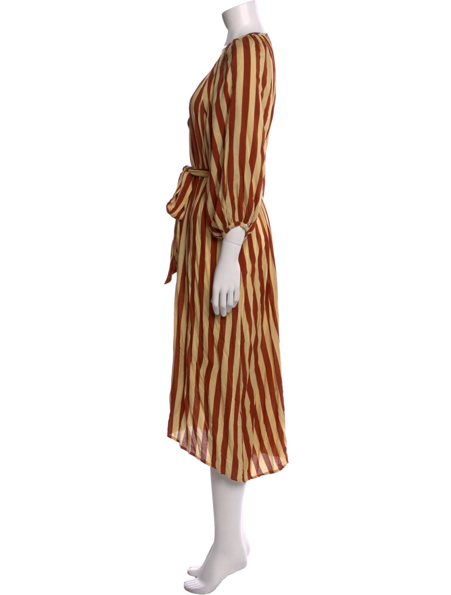 Natalie Martin Striped Midi Length Dress